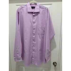 Shaquille O’Neal Button Up Shirt XL Mens Tall Fit Cooling Stretch Light Purple